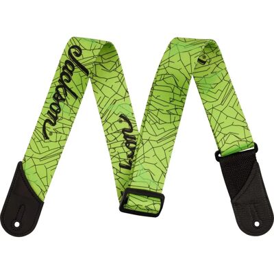 Sangle Jackson Cracked Mirror Verte - Sangle de guitare - Publicité Sangle Jackson Cracked Mirror Verte - Sangle de guitare - Publicité