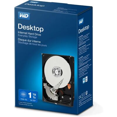Western Digital 1TB Desktop Festplatte - 7200 U/min, 64MB, SATA III Western Digital 1TB Desktop Festplatte - 7200 U/min, 64MB, SATA III