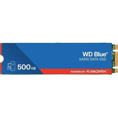 Western Digital Blue SA510 500 GB M.2 SATA SSD - Schneller bis zu 560 MB/s Western Digital Blue SA510 500 GB M.2 SATA SSD - Schneller bis zu 560 MB/s