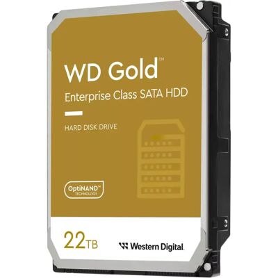 Disco Duro Western Digital Gold 22TB - 7200 RPM, 512MB, SATA III Disco Duro Western Digital Gold 22TB - 7200 RPM, 512MB, SATA III