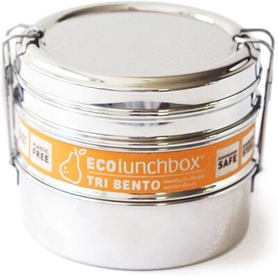 ECOlunchbox Tri Bento - Rustfritt stål 3-delt matboks ECOlunchbox Tri Bento - Rustfritt stål 3-delt matboks