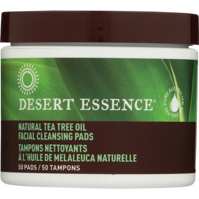 Desert Essence Tea Tree Oil Facial Cleansing Pads - 50 Pads, Pack of 3-6-1-2-4 Desert Essence Tea Tree Oil Facial Cleansing Pads - 50 Pads, Pack of 3-6-1-2-4