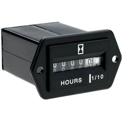 Seachoice Hour Meter Rectangular - Hour Meter - Black - 12 Seachoice Hour Meter Rectangular - Hour Meter - Black - 12