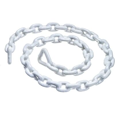 Seachoice Chain 1.8 PVC Coated - Chain, White, Galvanized, Large Ends Seachoice Chain 1.8 PVC Coated - Chain, White, Galvanized, Large Ends