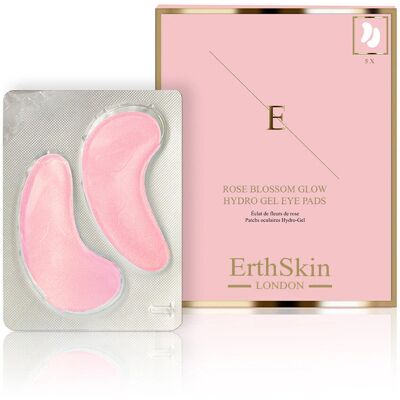 Erth Skin London Rose Blossom Glow Hydro-Gel Eye Pads - Oogpads Erth Skin London Rose Blossom Glow Hydro-Gel Eye Pads - Oogpads