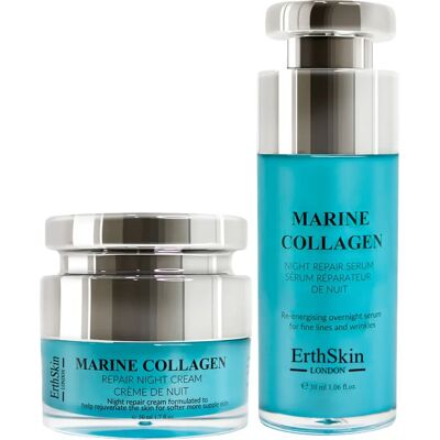 Erth Skin London Meereskollagen Nachtcreme + Reparatursserum - Nachtpflege Erth Skin London Meereskollagen Nachtcreme + Reparatursserum - Nachtpflege
