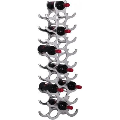 Fun Moebel - Weinregal Design 98 cm - 27 Flaschen - Aluminium Silber - Wine rack Fun Moebel - Weinregal Design 98 cm - 27 Flaschen - Aluminium Silber - Wine rack