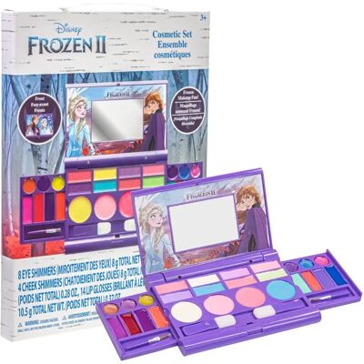 Ensemble de cosmétiques Frozen 2 de Townley Girl avec Miroir - 14 gloss labiaux - Publicité Ensemble de cosmétiques Frozen 2 de Townley Girl avec Miroir - 14 gloss labiaux - Publicité