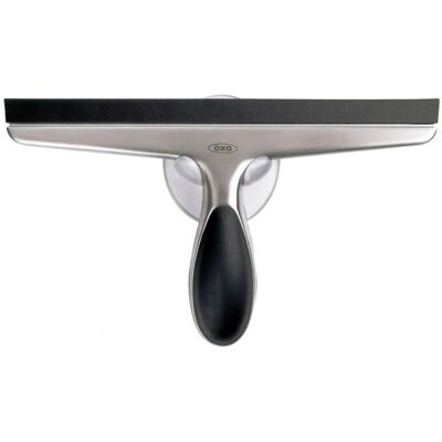 OXO Black Stainless Steel Shower Squeegee - Flexible Blade, Soft Grip - 25cm OXO Black Stainless Steel Shower Squeegee - Flexible Blade, Soft Grip - 25cm