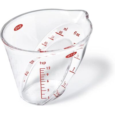 OXO Good Grips Mini Verseur Mesureur Incliné - 60ml - Gobelet Mesureur - Publicité OXO Good Grips Mini Verseur Mesureur Incliné - 60ml - Gobelet Mesureur - Publicité