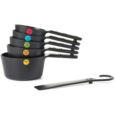 Set de 6 tazas medidoras negras Oxo - Utensilio de cocina Set de 6 tazas medidoras negras Oxo - Utensilio de cocina