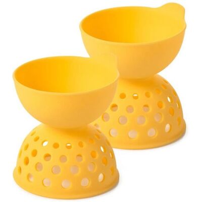 Oxo Good Grips Set de 2 Poches Œufs en Silicone Jaune - Poches Œufs Oxo Good Grips Set de 2 Poches Œufs en Silicone Jaune - Poches Œufs