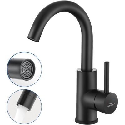 Grifo Giratorio Negro AURALUM - Mezclador para Baño y Cocina - 360° Grifo Giratorio Negro AURALUM - Mezclador para Baño y Cocina - 360°