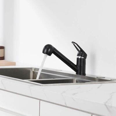 Robinet de Cuisine Auralum Max - Extensible, Pivotant 360°, Double Jets, Laiton - Publicité Robinet de Cuisine Auralum Max - Extensible, Pivotant 360°, Double Jets, Laiton - Publicité