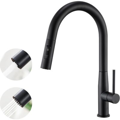 AURALUM Grifo de Cocina Retráctil Negro 45cm - Grifo de Cocina AURALUM Grifo de Cocina Retráctil Negro 45cm - Grifo de Cocina