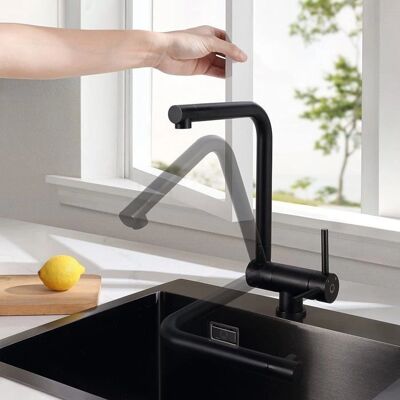 Évier de Cuisine Cecipa Max 1 Vasque Noir 40x45x19cm - Acier Inoxydable + Robinet Pliable - Publicité Évier de Cuisine Cecipa Max 1 Vasque Noir 40x45x19cm - Acier Inoxydable + Robinet Pliable - Publicité