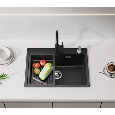 Cecipa Max - Fregadero de cocina de acero inoxidable 40x44x19cm - con grifo Cecipa Max - Fregadero de cocina de acero inoxidable 40x44x19cm - con grifo