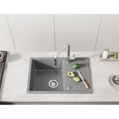 Évier de Cuisine Cecipa en Acier Inoxydable - 40x44x19 cm, Noir + Distributeur de savon - Publicité Évier de Cuisine Cecipa en Acier Inoxydable - 40x44x19 cm, Noir + Distributeur de savon - Publicité