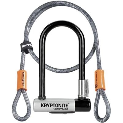 Kryptonite Mini 7 Sykkel-lås & Kryptoflex Kabel - Svart/Sølv - Sold Secure Gold Kryptonite Mini 7 Sykkel-lås & Kryptoflex Kabel - Svart/Sølv - Sold Secure Gold