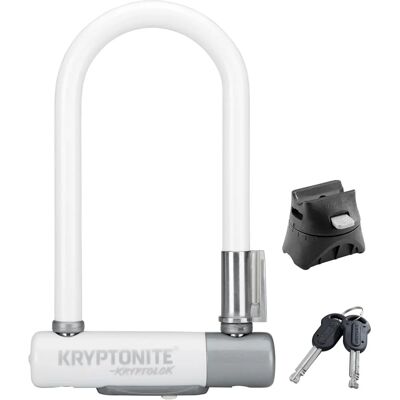 Kryptonite Sykkellås Mini-7 med Vibrasjonssystem - Hvit Kryptonite Sykkellås Mini-7 med Vibrasjonssystem - Hvit