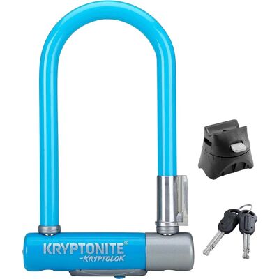 Kryptonite Kryptolok 2 Mini7 U-zámek - Modrý - Cyklistika Kryptonite Kryptolok 2 Mini7 U-zámek - Modrý - Cyklistika