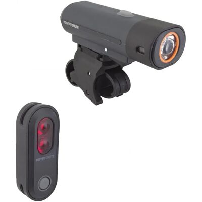 Kryptonite Fahrradlichtset Vorder 500lm & Rück 45lm - USB wiederaufladbar - Schwarz Kryptonite Fahrradlichtset Vorder 500lm & Rück 45lm - USB wiederaufladbar - Schwarz