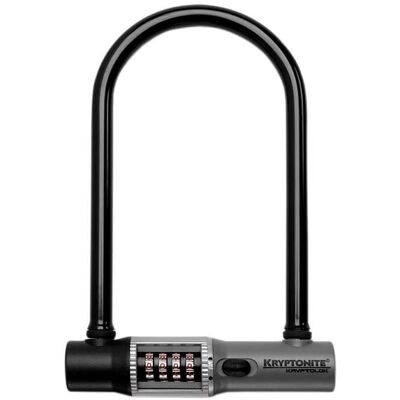 Antivol Kryptonite Kryptolok Combo pour vélo - Noir, Gris - U-lock - Publicité Antivol Kryptonite Kryptolok Combo pour vélo - Noir, Gris - U-lock - Publicité