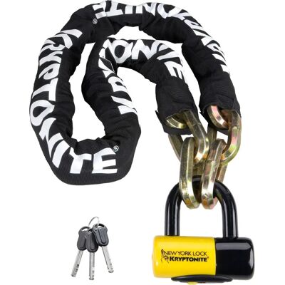 Kryptonite New York Fahgettaboudit 150cm łańcuch i Zamek - Sold Secure Gold Kryptonite New York Fahgettaboudit 150cm łańcuch i Zamek - Sold Secure Gold