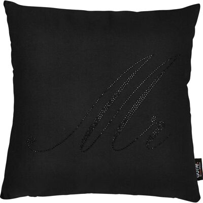 DONE Stone Mr Dekokissen - 45x45cm, schwarz, mit Schriftzug DONE Stone Mr Dekokissen - 45x45cm, schwarz, mit Schriftzug