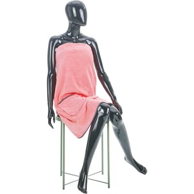 Kuuma Rosa Frottee-Bademantel - Set mit Dekorative Fransen Kuuma Rosa Frottee-Bademantel - Set mit Dekorative Fransen