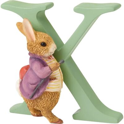 Beatrix Potter Old Mr Benjamin Bunny - Letra do Alfabeto de Resina X Beatrix Potter Old Mr Benjamin Bunny - Letra do Alfabeto de Resina X