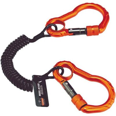 Porte-outils Ergodyne 3166 - Design en spirale léger, 2 mousquetons à verrouillage, 9kg Max - Publicité Porte-outils Ergodyne 3166 - Design en spirale léger, 2 mousquetons à verrouillage, 9kg Max - Publicité