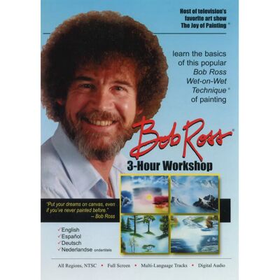Atelier de 3 heures de Bob Ross - DVD Vidéo - Région 1 USA - Publicité Atelier de 3 heures de Bob Ross - DVD Vidéo - Région 1 USA - Publicité