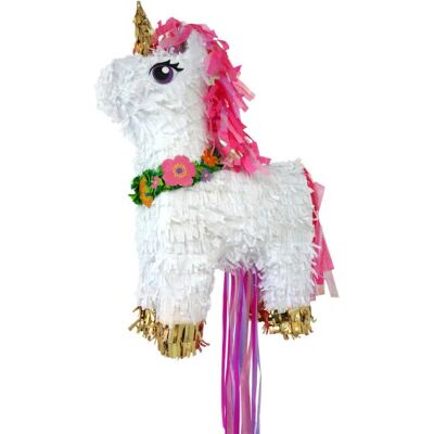 Amscan P19733 Pink/Weiß Einhorn Pull-Pinata Partydekoration Amscan P19733 Pink/Weiß Einhorn Pull-Pinata Partydekoration