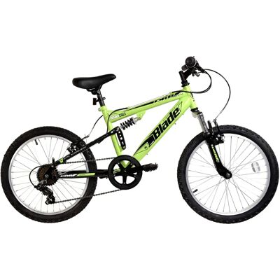 Dallingridge Blade Junior Full Sus Mountain Bike - Lime Green Dallingridge Blade Junior Full Sus Mountain Bike - Lime Green