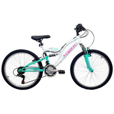 Basis Vogue Junior Full Suspension Mountain Bike - Kids 24" White Basis Vogue Junior Full Suspension Mountain Bike - Kids 24" White