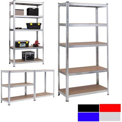 YouseaHome - Shelving - Silver - 180x90x40 - Shelving Unit YouseaHome - Shelving - Silver - 180x90x40 - Shelving Unit