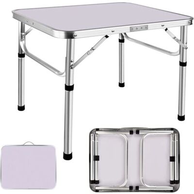 YouseaHome - Folding Table - Aluminium - 60x45x26/56 cm - Table YouseaHome - Folding Table - Aluminium - 60x45x26/56 cm - Table