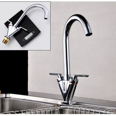 YouseaHome - Dual Handle Basin Mixer - Solid Brass - Faucet YouseaHome - Dual Handle Basin Mixer - Solid Brass - Faucet