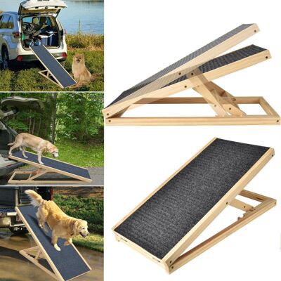 YouseaHome - Dog Ramp - 70x35x30/40 cm - Solid Wood - Pet Ramp YouseaHome - Dog Ramp - 70x35x30/40 cm - Solid Wood - Pet Ramp