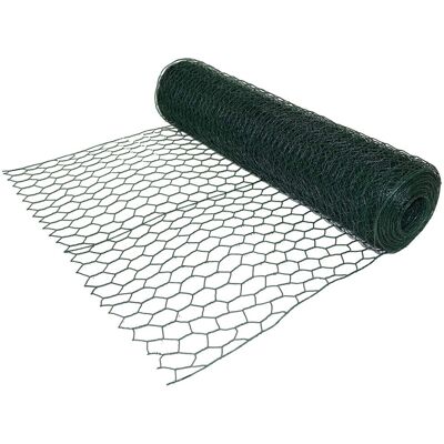 AutoBaBa - 600mm x 50m - Green PVC Coating - Steel Wire Fencing AutoBaBa - 600mm x 50m - Green PVC Coating - Steel Wire Fencing