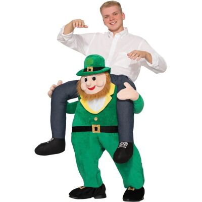 Bristol Novelty Piggy Back Leprechaun Adult Costume - Fits Up To 34" Waist - Green/Blue Bristol Novelty Piggy Back Leprechaun Adult Costume - Fits Up To 34" Waist - Green/Blue