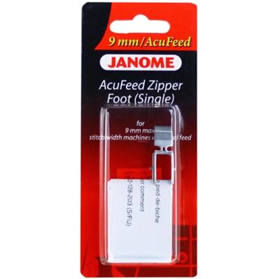 Janome - AcuFeed Zipper Foot #202128007 - Single - Zipper Foot - Sewing foot Janome - AcuFeed Zipper Foot #202128007 - Single - Zipper Foot - Sewing foot