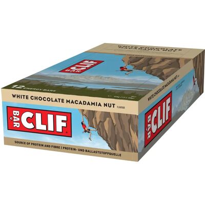 Barre Énergétique Bio Clif - Macadamia et Chocolat Blanc - 816g - Publicité Barre Énergétique Bio Clif - Macadamia et Chocolat Blanc - 816g - Publicité