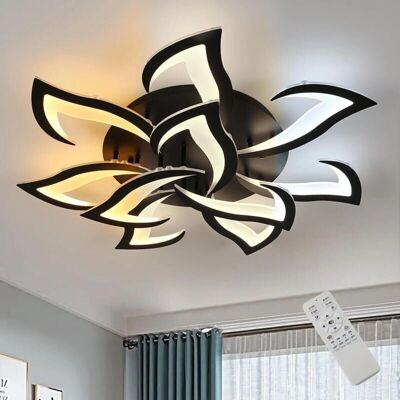 GOECO Floral LED Ceiling Light - 70W Modern Black Fixture GOECO Floral LED Ceiling Light - 70W Modern Black Fixture