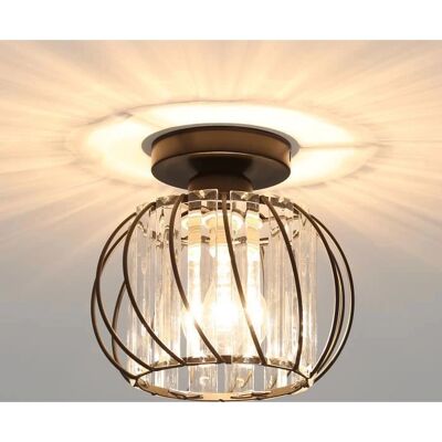 GOECO Moderne Kristall-Deckenleuchte - E27 LED Kompakt-Pendellampe GOECO Moderne Kristall-Deckenleuchte - E27 LED Kompakt-Pendellampe