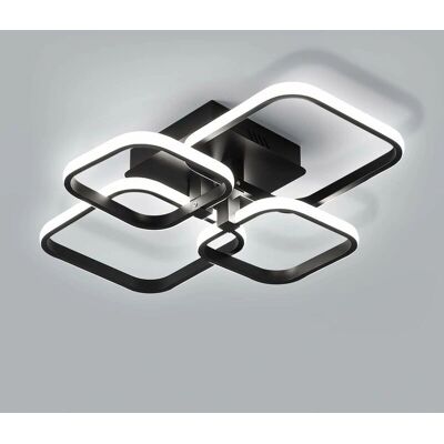 Comely - LED-Deckenlampe 60W Modern Rechteckig Schwarz Comely - LED-Deckenlampe 60W Modern Rechteckig Schwarz