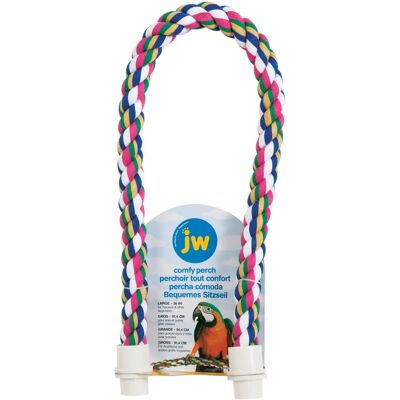 JW Pet Flexible Multi-Color Comfy Rope Perch - Perch JW Pet Flexible Multi-Color Comfy Rope Perch - Perch