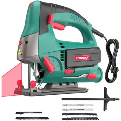 HYCHIKA Electric Jigsaw - 800W, 110mm Cut, Variable Speed, Laser Guide - Jig Saw HYCHIKA Electric Jigsaw - 800W, 110mm Cut, Variable Speed, Laser Guide - Jig Saw