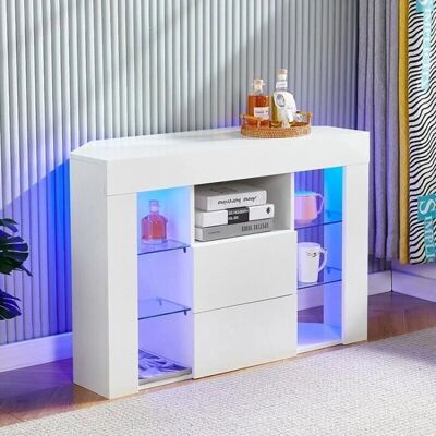 KEEPBUYING - CornerTV - Blanc - 100x40x68 cm - Meuble TV - Publicité KEEPBUYING - CornerTV - Blanc - 100x40x68 cm - Meuble TV - Publicité